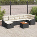 Set de canapele pentru grădină cu pernă 8 pcs Negru Rattan poli - WALTI WALTI