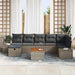 Set de canapele pentru grădină cu pernă 8 pcs Gri Rattan poli - WALTI WALTI