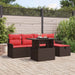 Set de canapele pentru grădină cu pernă 6 pcs Maro Rattan poli - WALTI WALTI