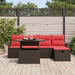 Set de canapele pentru grădină cu pernă 6 pcs Maro Rattan poli - WALTI WALTI
