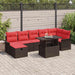 Set de canapele pentru grădină cu pernă 8 pcs Maro Rattan poli - WALTI WALTI