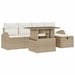 Set de canapele pentru grădină cu pernă 6 pcs Bej Rattan poli - WALTI WALTI