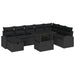 Set de canapele pentru grădină cu pernă 9 pcs Negru Rattan poli - WALTI WALTI