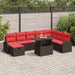 Set de canapele pentru grădină cu pernă 9 pcs Maro Rattan poli - WALTI WALTI