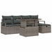 Set de canapele pentru grădină cu pernă 6 pcs Gri Rattan poli - WALTI WALTI