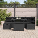 Set de canapele pentru grădină cu pernă 7 pcs Negru Rattan poli - WALTI WALTI