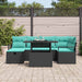 Set de canapele pentru grădină cu pernă 7 pcs Negru Rattan poli - WALTI WALTI