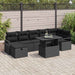 Set de canapele pentru grădină cu pernă 8 pcs Negru Rattan poli - WALTI WALTI
