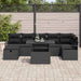 Set de canapele pentru grădină cu pernă 8 pcs Negru Rattan poli - WALTI WALTI