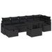 Set de canapele pentru grădină cu pernă 8 pcs Negru Rattan poli - WALTI WALTI