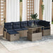 Set de canapele pentru grădină cu pernă 8 pcs Gri Rattan poli - WALTI WALTI