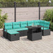 Set de canapele pentru grădină cu pernă 8 pcs Negru Rattan poli - WALTI WALTI