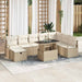 Set de canapele pentru grădină cu pernă 9 pcs Bej Rattan poli - WALTI WALTI