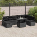 Set de canapele pentru grădină cu pernă 9 pcs Negru Rattan poli - WALTI WALTI