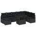 Set de canapele pentru grădină cu pernă 9 pcs Negru Rattan poli - WALTI WALTI