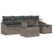 Set de canapele pentru grădină cu pernă 6 pcs Gri Rattan poli - WALTI WALTI
