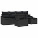 Set de canapele pentru grădină cu pernă 6 pcs Negru Rattan poli - WALTI WALTI