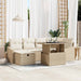 Set de canapele pentru grădină cu pernă 7 pcs Bej Rattan poli - WALTI WALTI