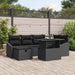 Set de canapele pentru grădină cu pernă 7 pcs Negru Rattan poli - WALTI WALTI