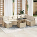 Set de canapele pentru grădină cu pernă 9 pcs Bej Rattan poli - WALTI WALTI