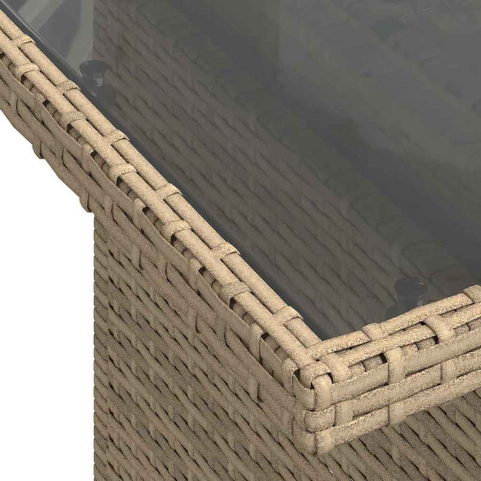 Set de canapele pentru grădină cu pernă 7 pcs Bej Rattan poli - WALTI WALTI