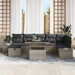 Set de canapele pentru grădină cu pernă 8 pcs Gri Rattan poli - WALTI WALTI