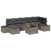 Set de canapele pentru grădină cu pernă 8 pcs Gri Rattan poli - WALTI WALTI
