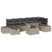 Set de canapele pentru grădină 8 pcs Gri deschis Rattan poli - WALTI WALTI