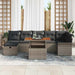 Set de canapele pentru grădină cu pernă 8 pcs Gri Rattan poli - WALTI WALTI