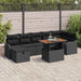 Set de canapele pentru grădină cu pernă 8 pcs Negru Rattan poli - WALTI WALTI