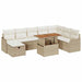Set de canapele pentru grădină cu pernă 9 pcs Bej Rattan poli - WALTI WALTI
