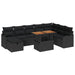 Set de canapele pentru grădină cu pernă 9 pcs Negru Rattan poli - WALTI WALTI