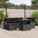 Set de canapele pentru grădină cu pernă 7 pcs Negru Rattan poli - WALTI WALTI