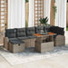 Set de canapele pentru grădină cu pernă 8 pcs Gri Rattan poli - WALTI WALTI