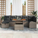 Set de canapele pentru grădină cu pernă 8 pcs Gri Rattan poli - WALTI WALTI