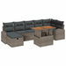 Set de canapele pentru grădină cu pernă 8 pcs Gri Rattan poli - WALTI WALTI