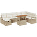 Set de canapele pentru grădină cu pernă 9 pcs Bej Rattan poli - WALTI WALTI