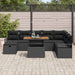 Set de canapele pentru grădină cu pernă 9 pcs Negru poliratan - WALTI WALTI