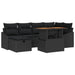 Set de canapele pentru grădină cu pernă 7 pcs Negru Rattan poli - WALTI WALTI