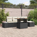Set de canapele pentru grădină cu pernă 6 pcs Negru Rattan poli - WALTI WALTI