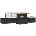 Set de canapele pentru grădină cu pernă 6 pcs Negru Rattan poli - WALTI WALTI