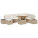 Set de canapele pentru grădină cu pernă 9 pcs Bej Rattan poli - WALTI WALTI