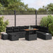 Set de canapele pentru grădină cu pernă 9 pcs Negru Rattan poli - WALTI WALTI