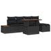 Set de canapele pentru grădină cu pernă 6 pcs Negru Rattan poli - WALTI WALTI