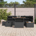 Set de canapele pentru grădină cu pernă 7 pcs Negru Rattan poli - WALTI WALTI
