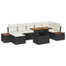 Set de canapele pentru grădină cu pernă 8 pcs Negru Rattan poli - WALTI WALTI