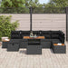 Set de canapele pentru grădină cu pernă 8 pcs Negru Rattan poli - WALTI WALTI