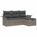 Set de canapele pentru grădină cu pernă 4 pcs Gri Rattan poli - WALTI WALTI