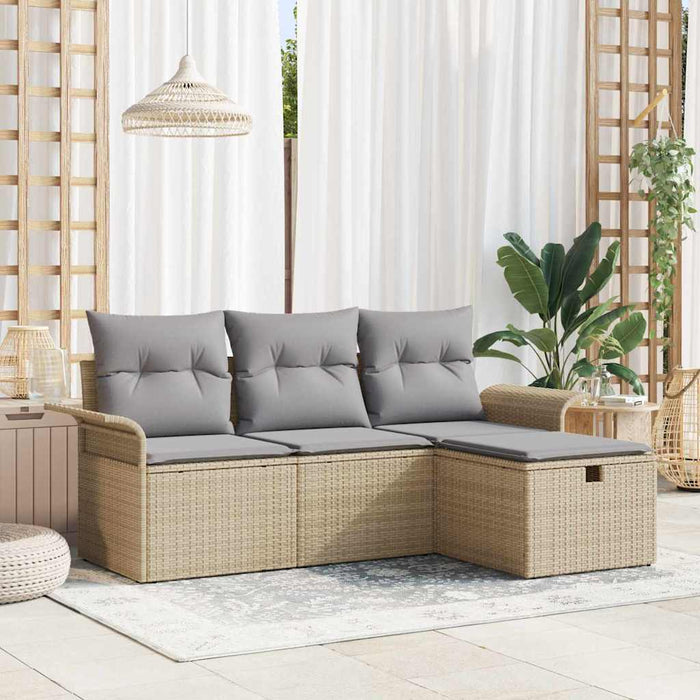Set de canapele pentru grădină 4 buc. Rattan poli - WALTI WALTI