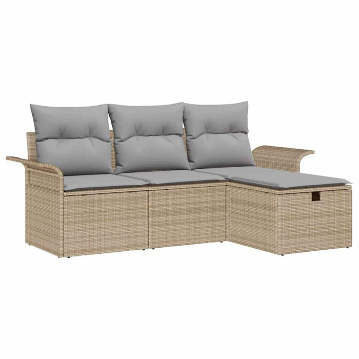 Set de canapele pentru grădină 4 buc. Rattan poli - WALTI WALTI